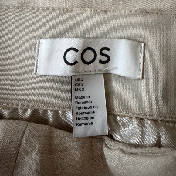 COS Linen Blend Strapless Bustier - sz 2 - Picture 5 of 6